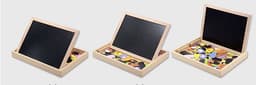 image-Magnetic spelling children's double-sided drawing board multi-function wooden jigsaw puzzle writing board educational toys