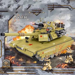 image-Kazi Large Panzer IV Tank 1193pcs Building Blocks Military Army Constructor set Educational Toys for Children Compatible
