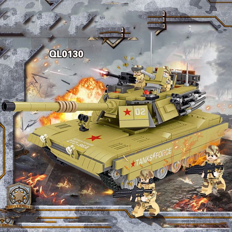 image-Kazi Large Panzer IV Tank 1193pcs Building Blocks Military Army Constructor set Educational Toys for Children Compatible
