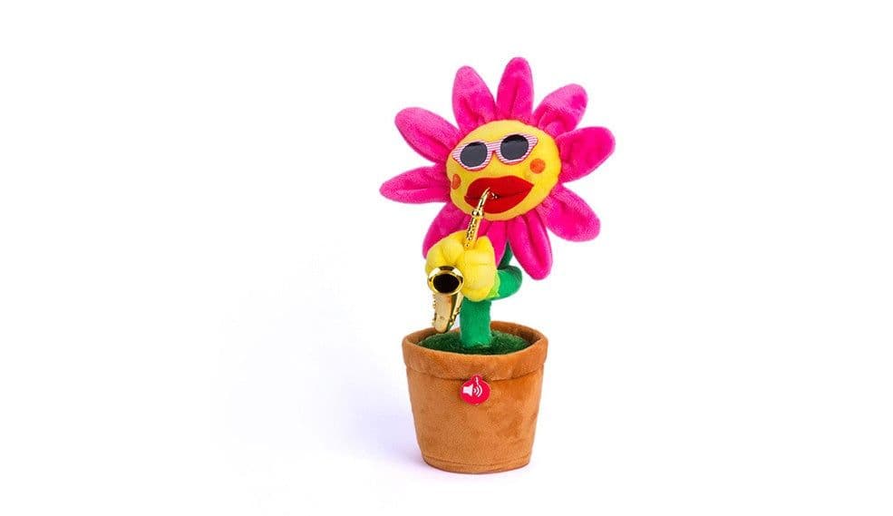 image-Singing Dancing Enchanting Sunflower Musical Plush Toy Saxophone Twisting Light Shining Child Girl Boy Gift Electric Plant Flower Vocal Toy