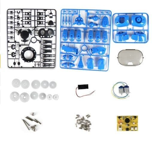 image-Assembling robot induction obstacle avoidance diy assembling toy small six robot model