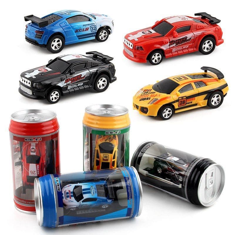 image-Coke Can Mini RC Car Radio Remote Control Micro Racing Car 4 Frequencies