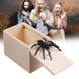 image-Prank Spider Wooden Scare Box Trick Play Joke Lifelike Surprise April Fools' Day Funny Novelty Toys Gags Practical Gifts