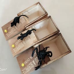 image-Prank Spider Wooden Scare Box Trick Play Joke Lifelike Surprise April Fools' Day Funny Novelty Toys Gags Practical Gifts