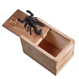 image-Prank Spider Wooden Scare Box Trick Play Joke Lifelike Surprise April Fools' Day Funny Novelty Toys Gags Practical Gifts