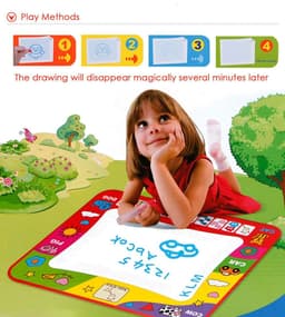 image-80 x 60cm Baby Kids Add Water with Magic Pen Doodle Painting Picture Water Drawing Play Mat in Drawing Toys Board Gift Christmas