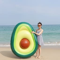 image-Inflatable Giant Avocado Pool Float Pool Swimming Float Swimming Ring Pool Circle Party Buoy Toy