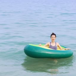 image-Inflatable Giant Avocado Pool Float Pool Swimming Float Swimming Ring Pool Circle Party Buoy Toy