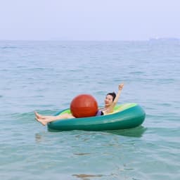 image-Inflatable Giant Avocado Pool Float Pool Swimming Float Swimming Ring Pool Circle Party Buoy Toy