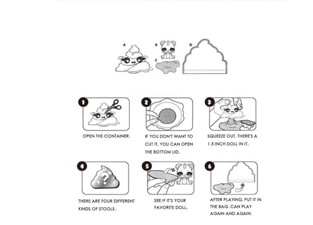 image-Surprise Dolls Slime Poop Shakes Slime Blind Box Toy