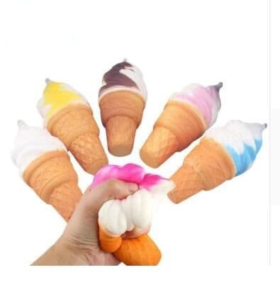 image-Slow rebound simulation ice cream small torch sweet pendant decompression toy squeezing music