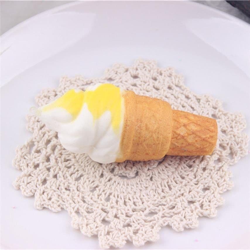 image-Slow rebound simulation ice cream small torch sweet pendant decompression toy squeezing music