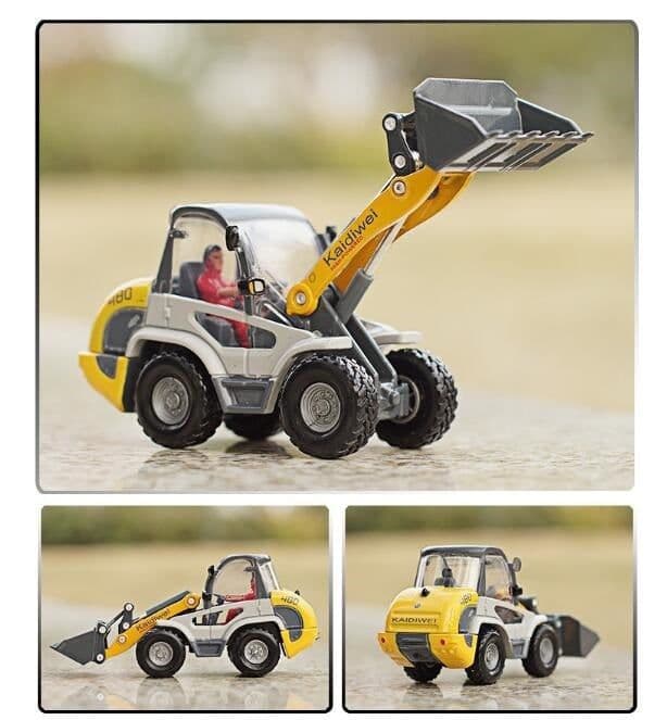image-Alloy Car 1 50 Forklift Loader Bulldozer Engineering Car Car Model Children's Toys