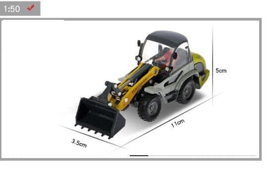 image-Alloy Car 1 50 Forklift Loader Bulldozer Engineering Car Car Model Children's Toys