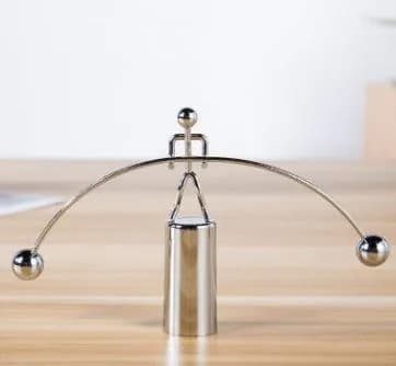 image-Balance Iron Ball Crafts Stainless Steel Swing Weightlifting Iron Man Tumbler Decoration