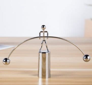 image-Balance Iron Ball Crafts Stainless Steel Swing Weightlifting Iron Man Tumbler Decoration