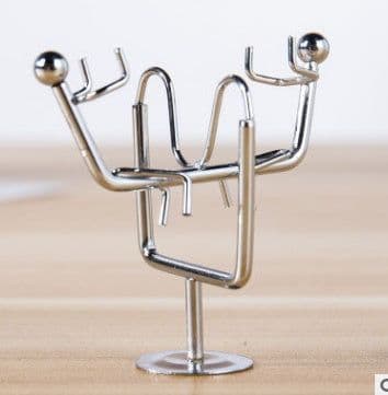 image-Balance Iron Ball Crafts Stainless Steel Swing Weightlifting Iron Man Tumbler Decoration