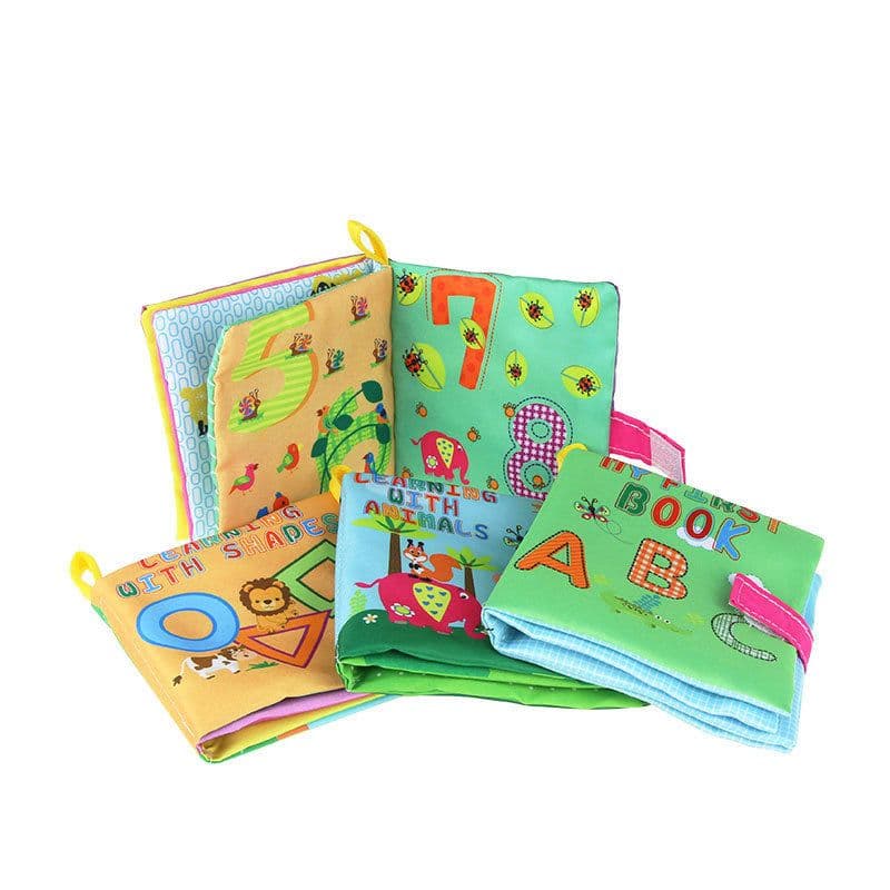 image-4 Style Baby Toys Soft Cloth Books Rustle Sound Infant Educational Stroller Rattle Toy Newborn Crib Bed Baby Toys 0-36 Months