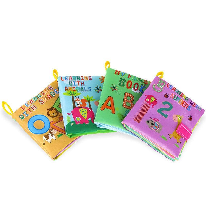 image-4 Style Baby Toys Soft Cloth Books Rustle Sound Infant Educational Stroller Rattle Toy Newborn Crib Bed Baby Toys 0-36 Months