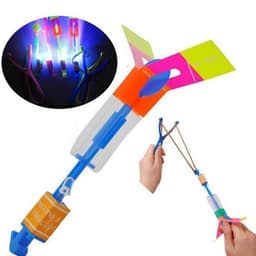 image-Glowing Flying Arrows Blue Light Flying Swords Ejecting Rubber Band Flying Arrows Night Market Booth Toys