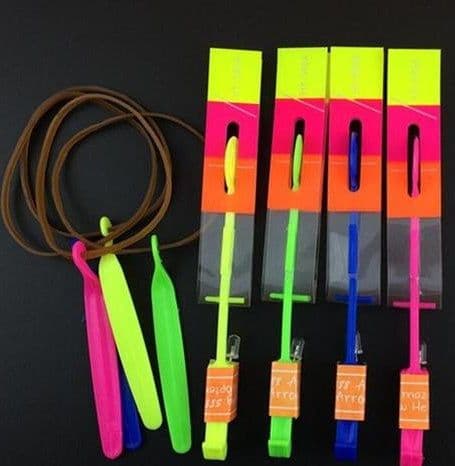 image-Glowing Flying Arrows Blue Light Flying Swords Ejecting Rubber Band Flying Arrows Night Market Booth Toys