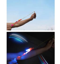 image-Glowing Flying Arrows Blue Light Flying Swords Ejecting Rubber Band Flying Arrows Night Market Booth Toys