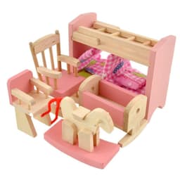 image-Small Furniture Wooden High Bed Children's Play House Educational Toys Early Childhood Children's Toy Wood