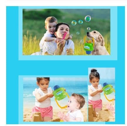 image-Anti-splashing bubbler magical magic cikoo new blowing bubble toy bucket