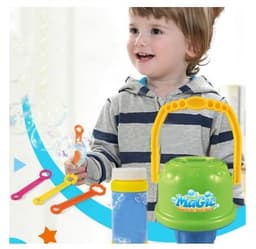 image-Anti-splashing bubbler magical magic cikoo new blowing bubble toy bucket