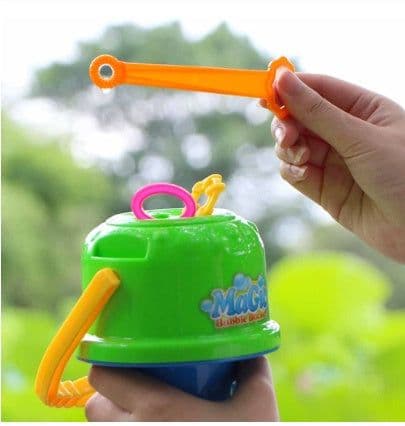 image-Anti-splashing bubbler magical magic cikoo new blowing bubble toy bucket
