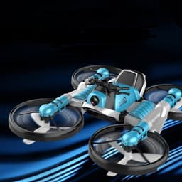 image-WiFi FPV RC Drone Motorcycle 2 in 1 Foldable Helicopter Camera 0.3MP Altitude Hold RC Quadcopter Motorcycle Drone 2 in 1 Dron