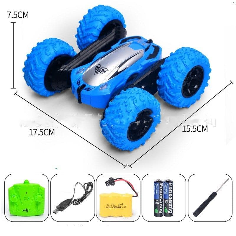 image-Remote control stunt car double-sided tumble bucket