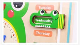 image-Montessori Wooden Toys Baby Weather Season Calendar Clock Time Cognition Preschool Educational Teaching Aids Toys For Children