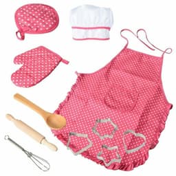 image-Children's apron cake cooking tools