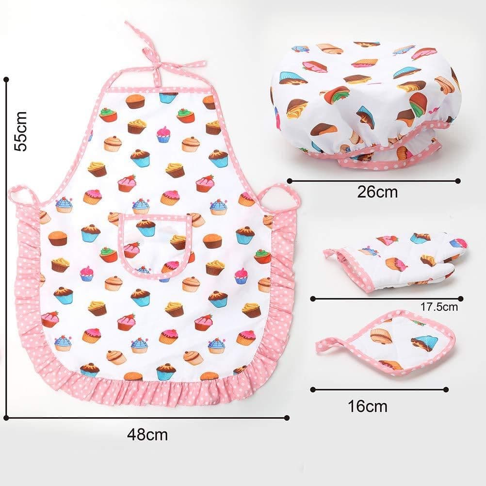 image-Children's apron cake cooking tools