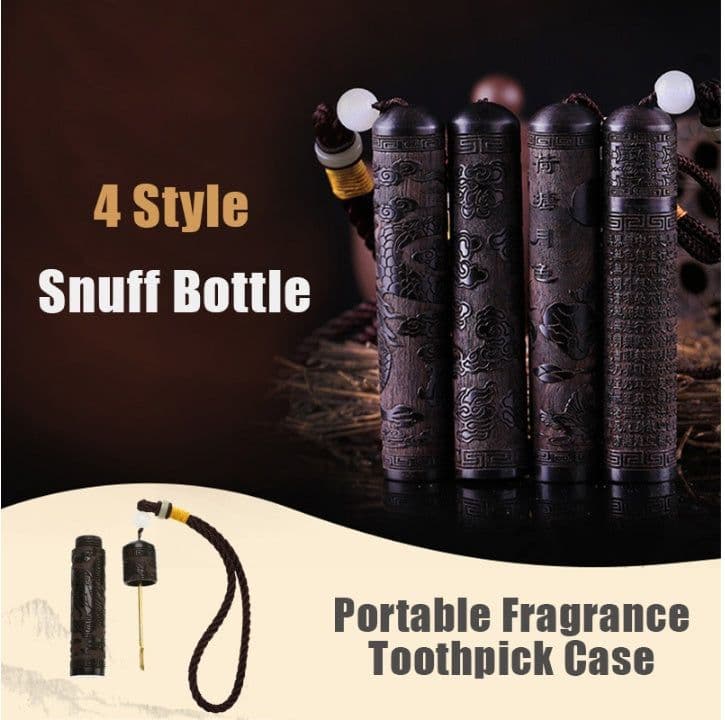 image-Best Seller Bottle Spoon Bullet Ebony Portable Vial Fragrance Toothpick