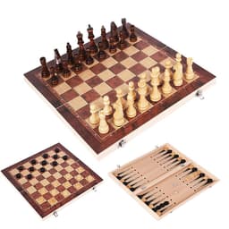 image-3 in 1 Backgammon Chess Set, New Design, Travel Chess Set, Board Material, Entertainment, Christmas Gift I64