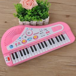 image-Children's multifunctional 37-key microphone baby music keyboard