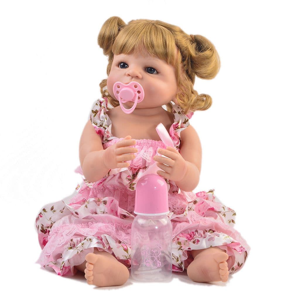 image-Reborn baby full silicone reborn baby soft silicone simulation baby