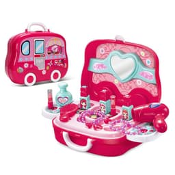 image-Children Pretend Play Makeup Cosmetic Kit Travel Box