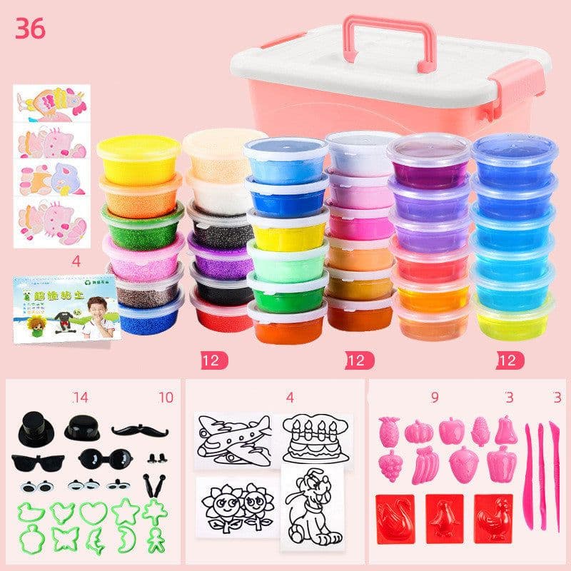 image-Super light clay 36 color set clay diy toy plasticine