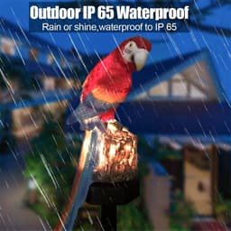 image-New modern garden decoration resin parrot solar lamp