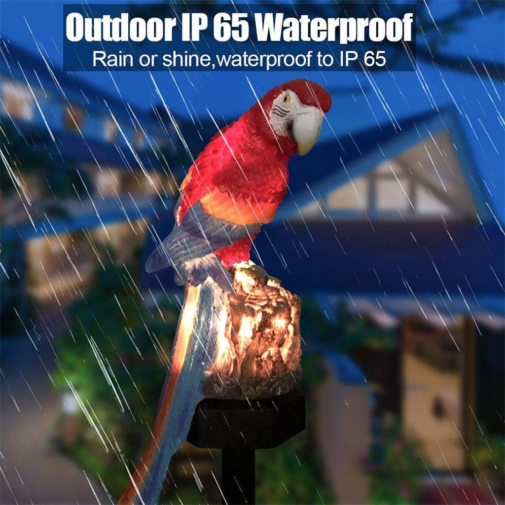 image-New modern garden decoration resin parrot solar lamp