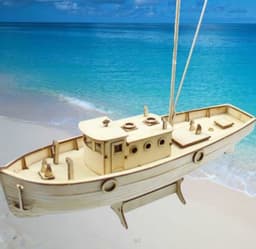 image-Model wooden assembled ship