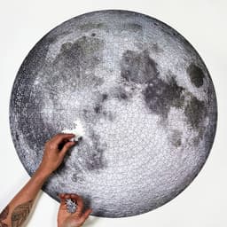 image-Moon/Earth Jigsaw Puzzle 1000 Pieces Large Round Full Space Adult Challenging and Fun