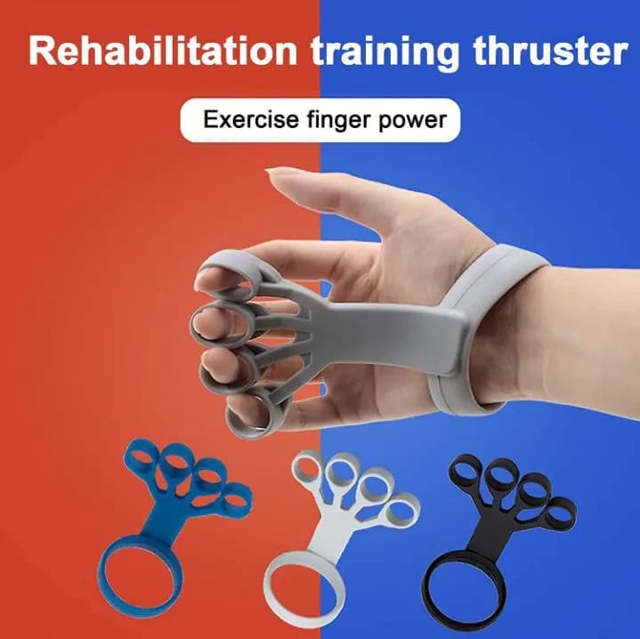 image-Silicone Grip Device Finger Exercise Stretcher Arthritis Hand Grip Trainer Strengthen Rehabilitation Training To Relieve Pain