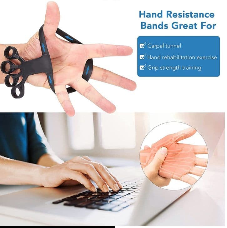 image-Silicone Grip Device Finger Exercise Stretcher Arthritis Hand Grip Trainer Strengthen Rehabilitation Training To Relieve Pain
