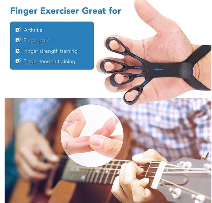 image-Silicone Grip Device Finger Exercise Stretcher Arthritis Hand Grip Trainer Strengthen Rehabilitation Training To Relieve Pain