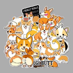image-50 cute and adorable Corgi stickers
