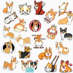 image-50 cute and adorable Corgi stickers